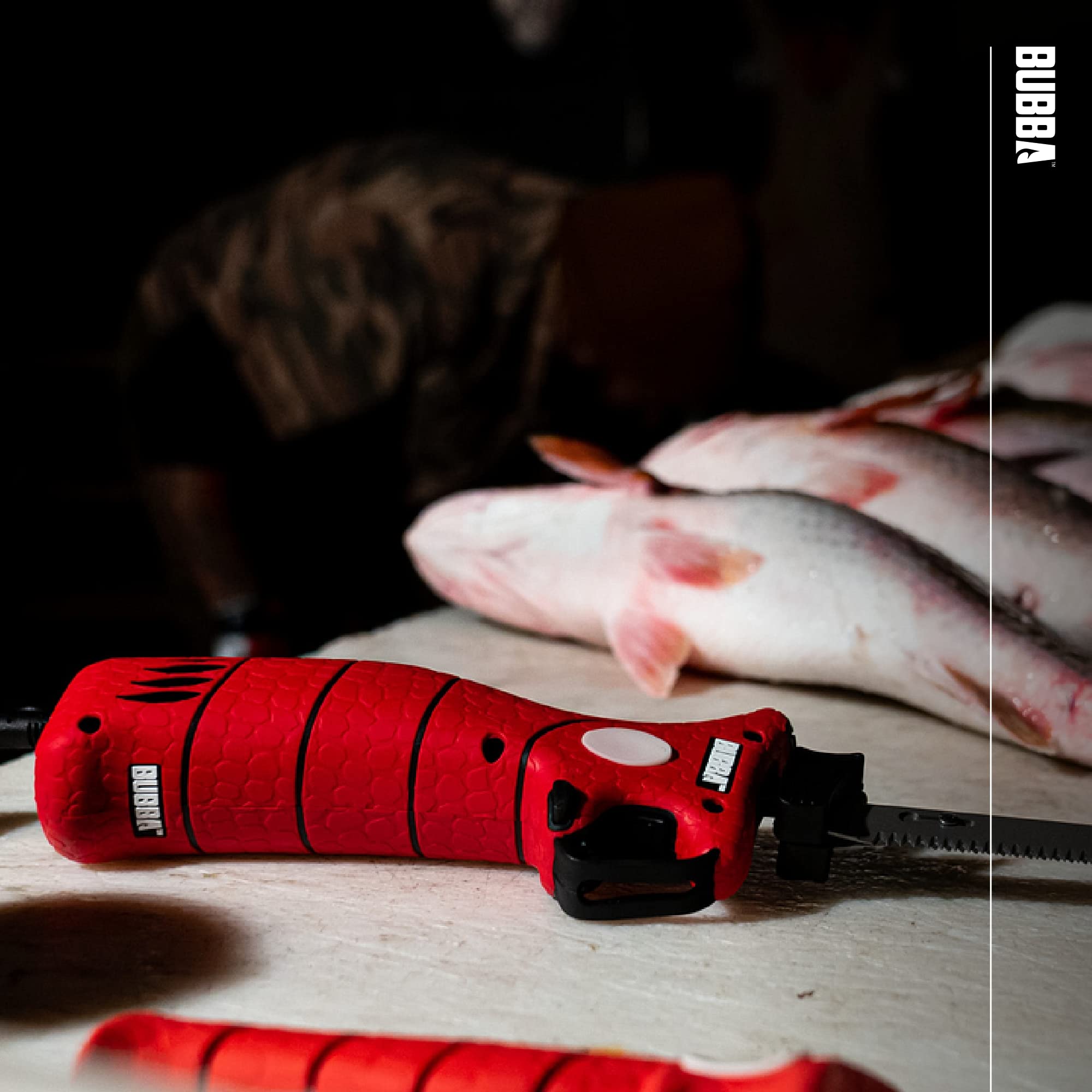 BUBBA 110V Electric Fillet Knife with Non-Slip Grip Handle, 4 Ti-Nitride S.S. Coated Non-Stick Reciprocating Blades, 8' Cord and Storage Case for Fishing - Image 7