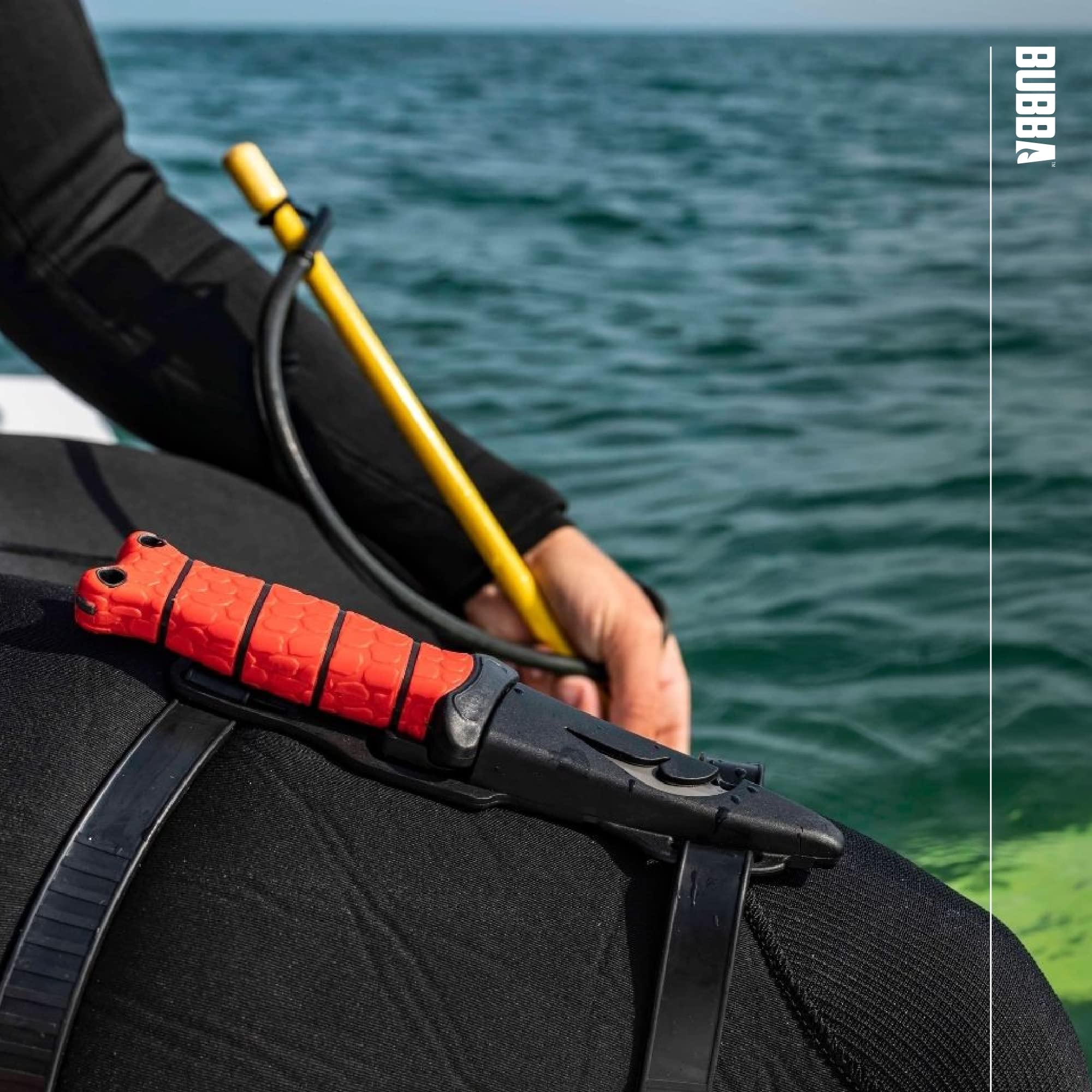 BUBBA 3.5" Pointed Dive Knife with Non-Slip Grip Handle - Image 6