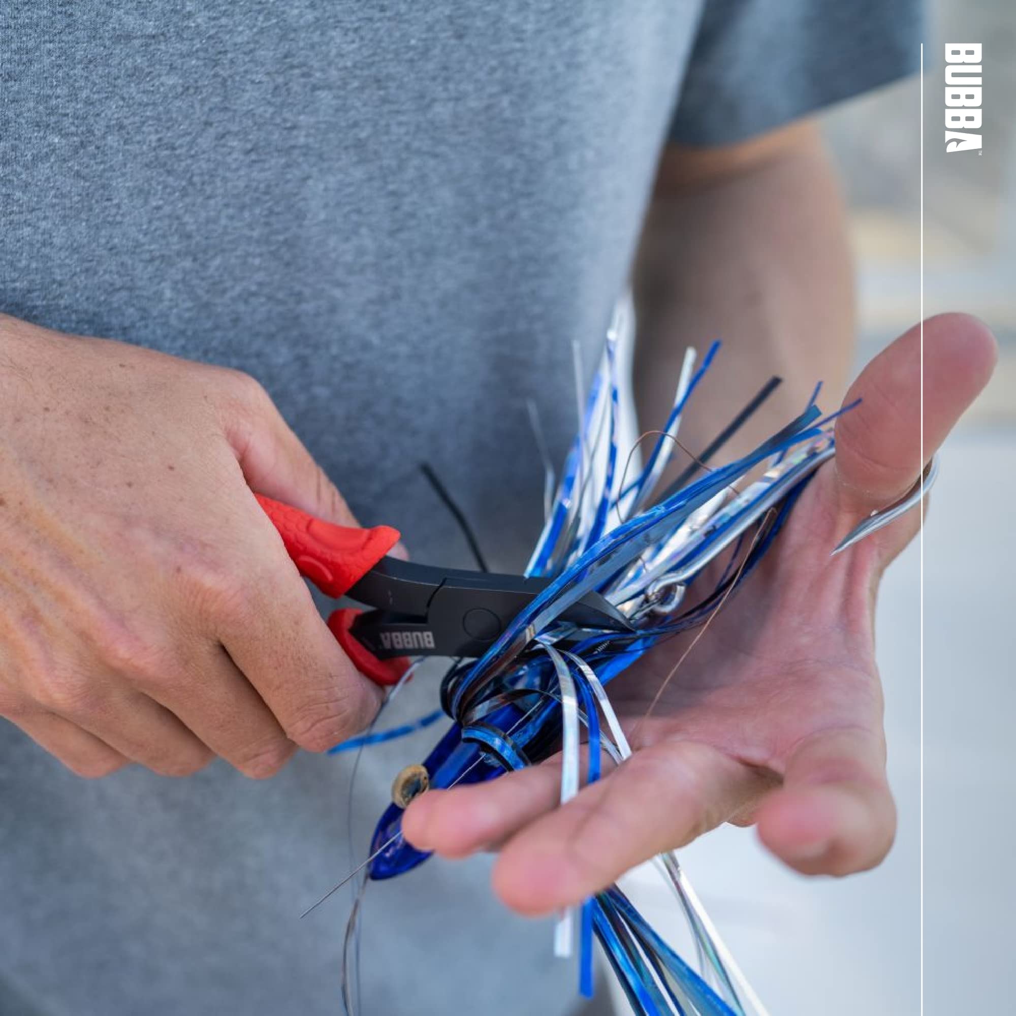 BUBBA 7" Wire Snips with Spring-Loaded Non-Slip Grip Handle for Cutting Wire, Leaders or Cable for Fishing Red - Image 7