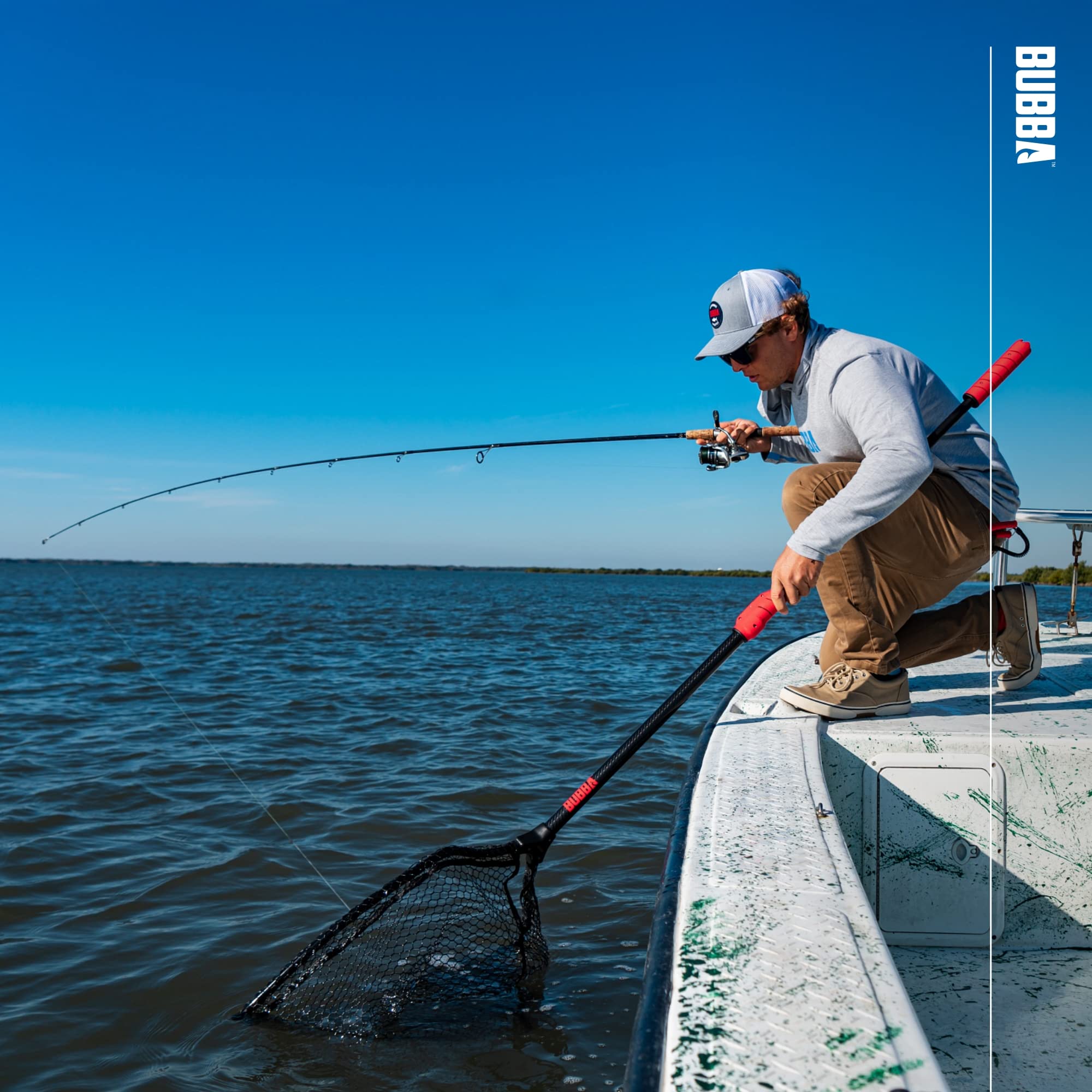 BUBBA Extendable Net with Corrosion Resistant Construction, Non-Slip Grip Handle and Carbon Fiber Shafts for Fishing, Angling, Boating and Outdoors - Image 6