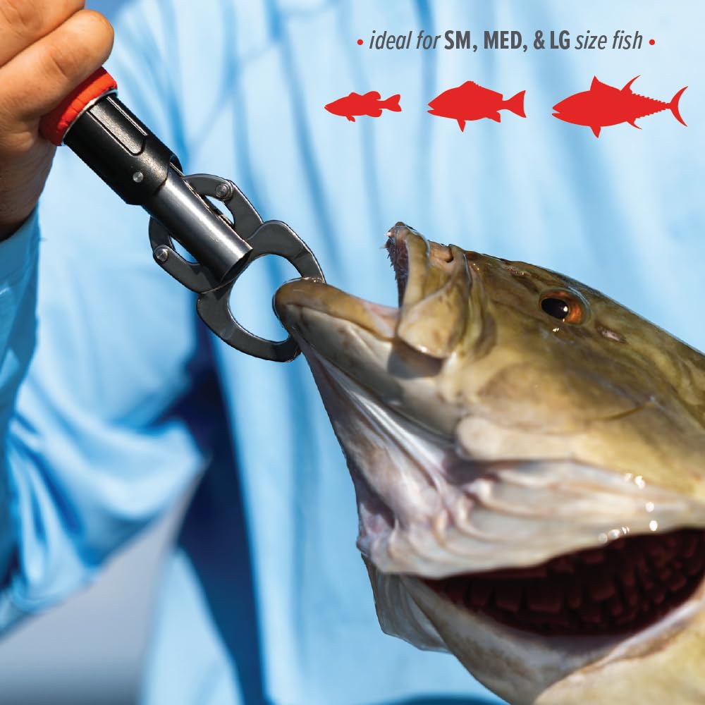 Bubba Fish Lip Grabber, Non-Slip Handle, Easy Reach Trigger, Analog Fish Scale, Marine Rated Stainless Steel for Freshwater and Saltwater Fishing - Image 5
