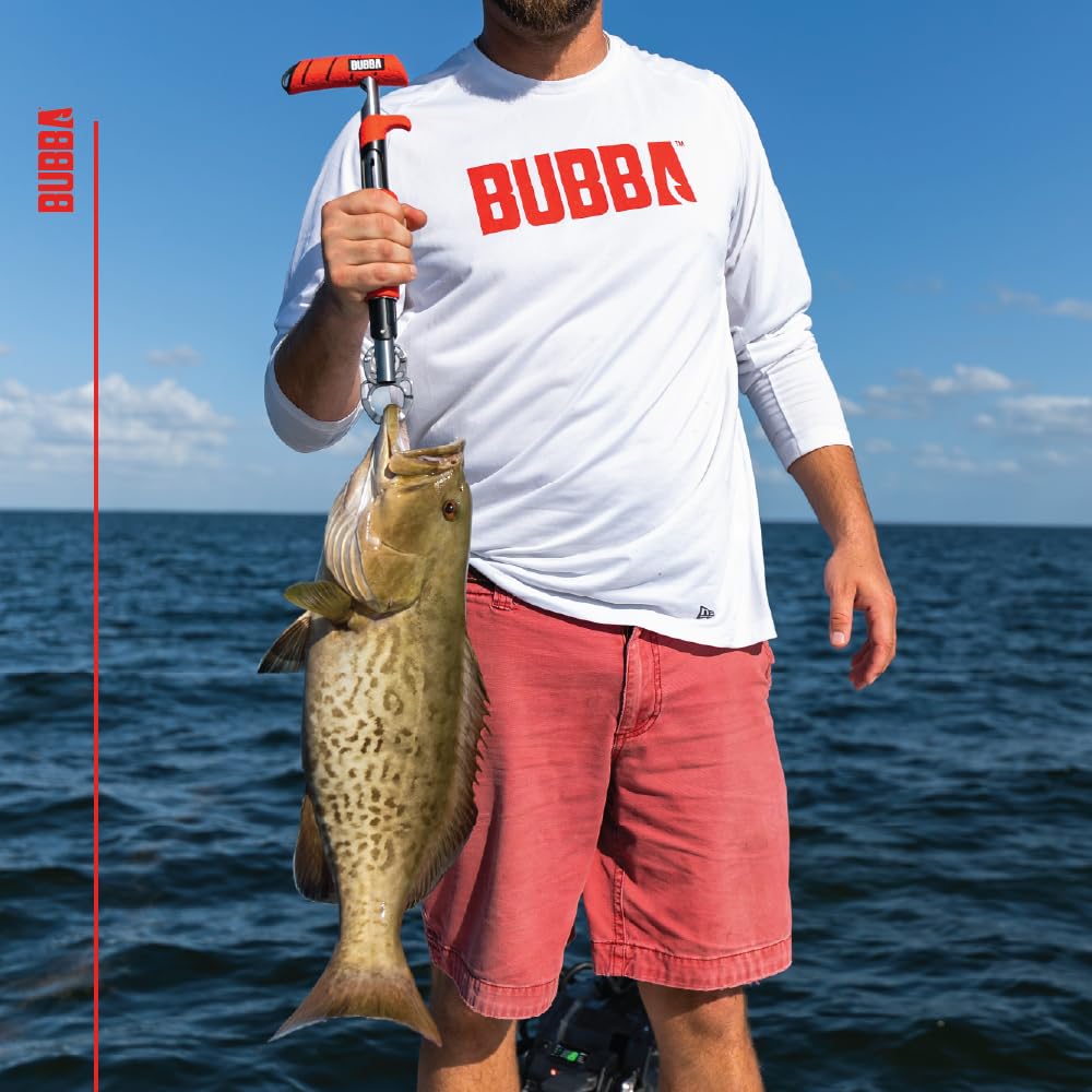 Bubba Fish Lip Grabber, Non-Slip Handle, Easy Reach Trigger, Analog Fish Scale, Marine Rated Stainless Steel for Freshwater and Saltwater Fishing - Image 6