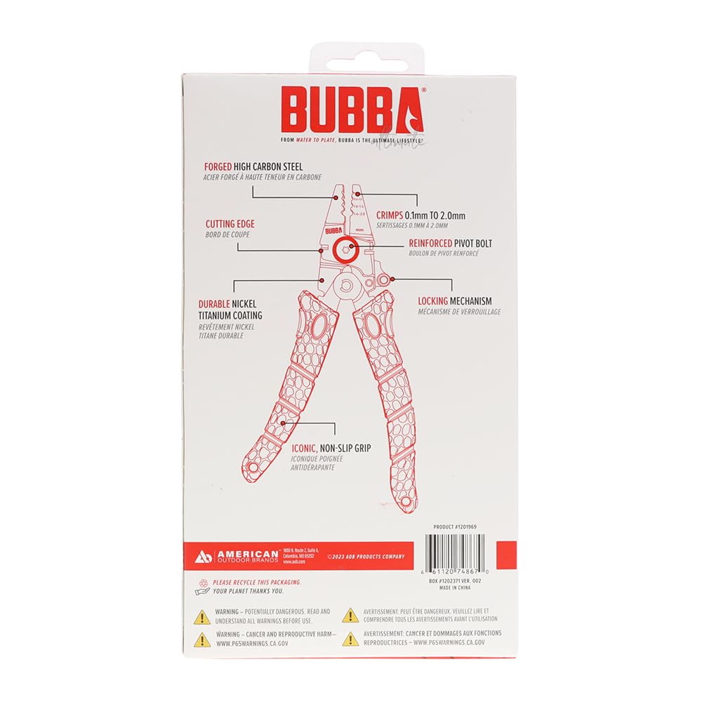 BUBBA Fishing Crimpers 7" with Non-Slip Grip, Multiple Crimp Sizes, Corrosion-Resistant Design for Fishing, Crimping, Fishing Line Crimping - Image 4