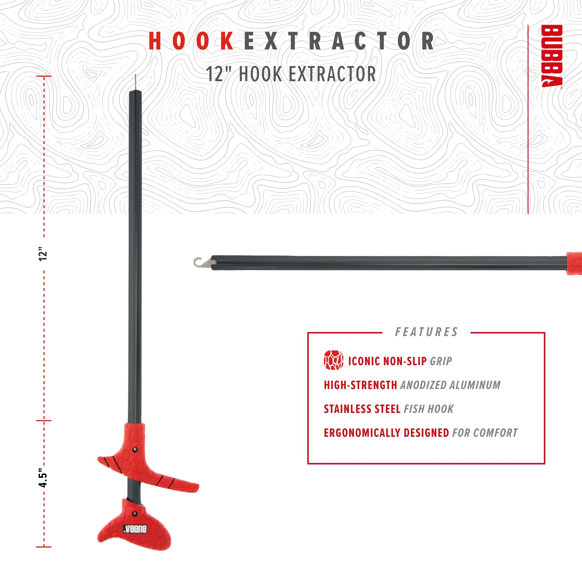 BUBBA Hook Extractor with Non-Slip Grip T-Handle with Marine Grade Stainless Steel Hook Extractor for Fishing and Angling - Image 3