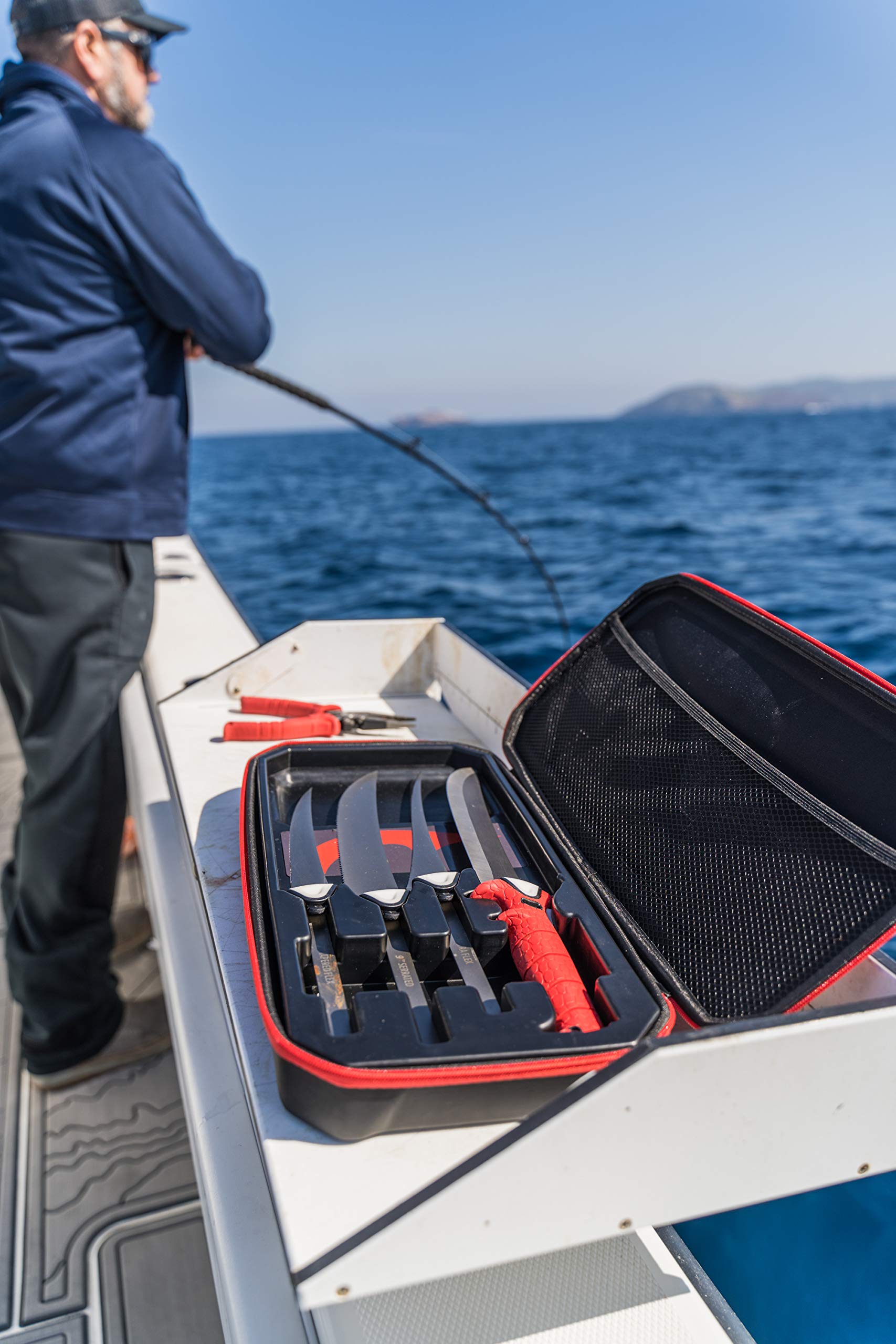 BUBBA Multi-Flex Interchangeable Blade Kit, with Non-Slip Grip Handle, 2 Ti-Nitride S.S. Coated Non-Stick Blades and Case for Fishing - Image 8