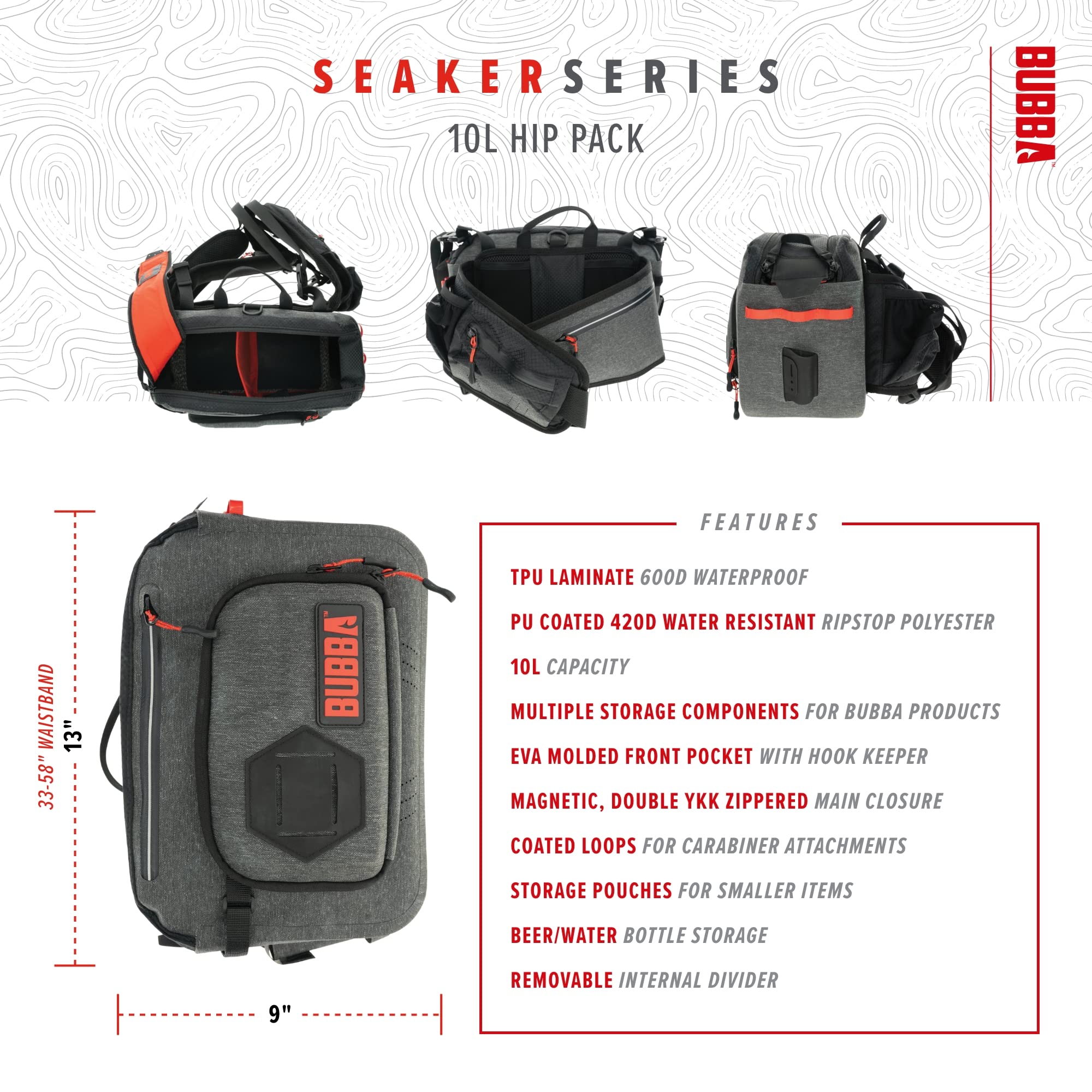 BUBBA Seaker Series Premium Dry Travel Bag with Extreme Weather-Resistant Materials and 10L of Capacity Perfect for Any Angler - Image 3