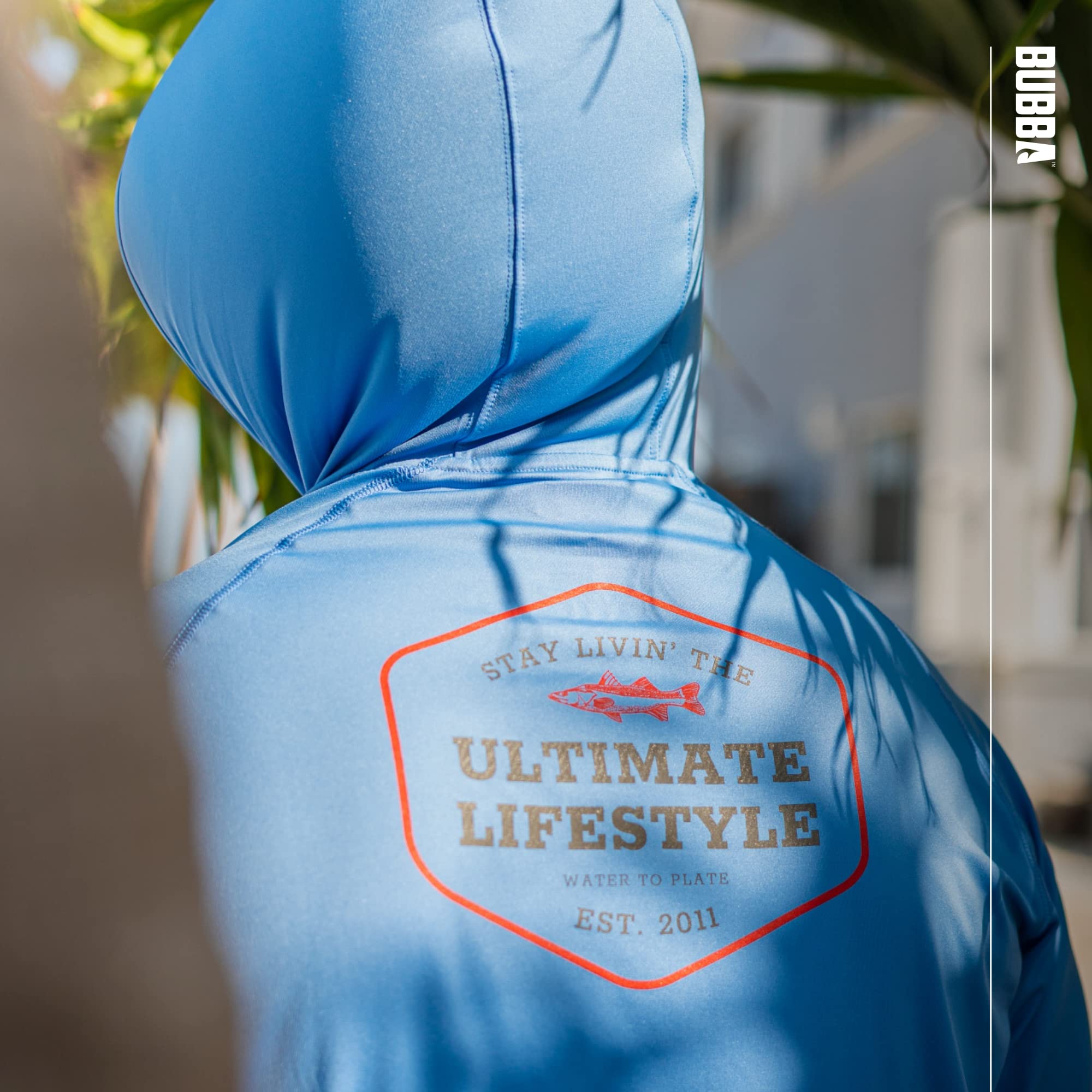 BUBBA Ultimate Performance Lifestyle Pullover with Hood - UPF 50+ UV Sun Protection - Moisture Wicking - Fishing, Hiking - Image 3