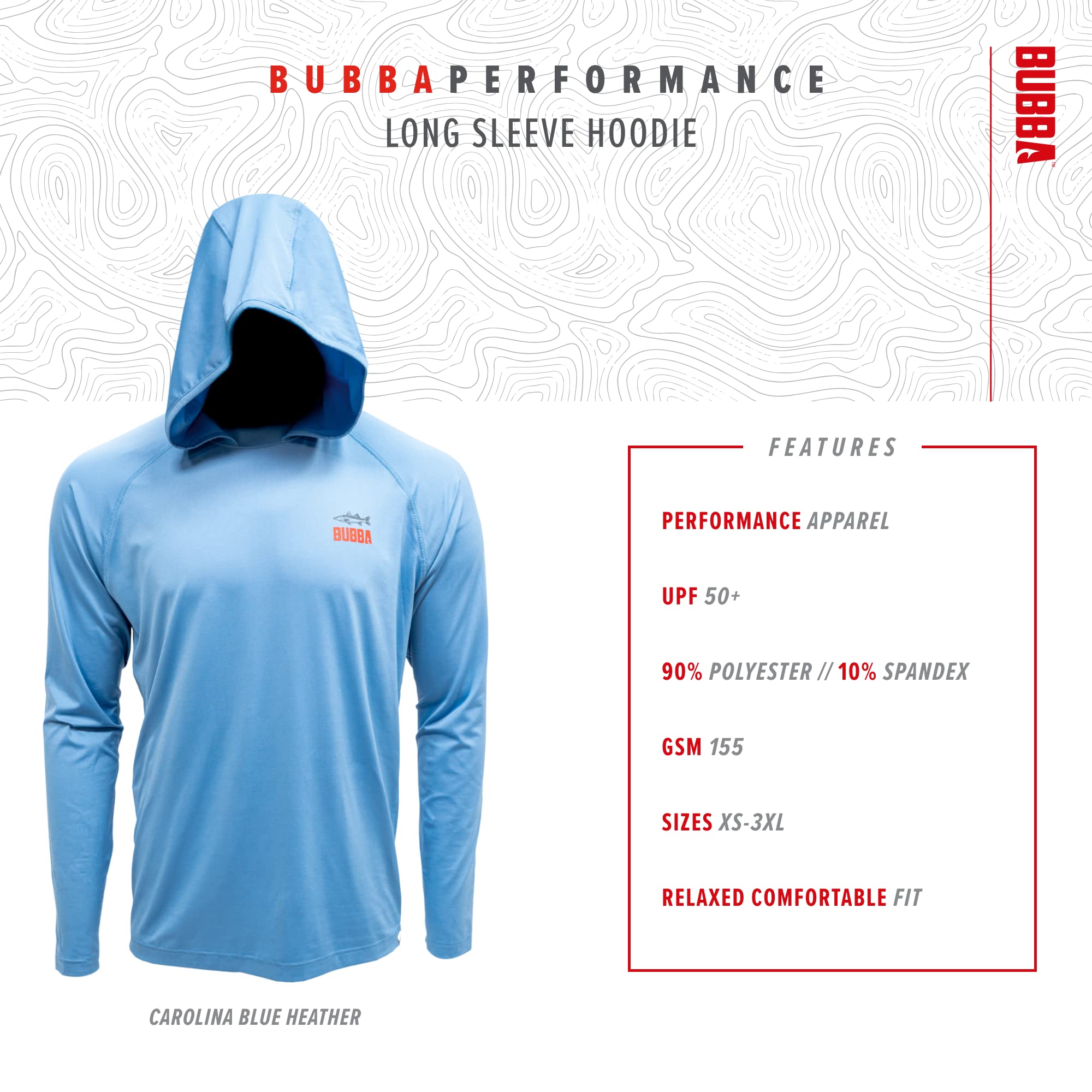 BUBBA Ultimate Performance Lifestyle Pullover with Hood - UPF 50+ UV Sun Protection - Moisture Wicking - Fishing, Hiking - Image 4