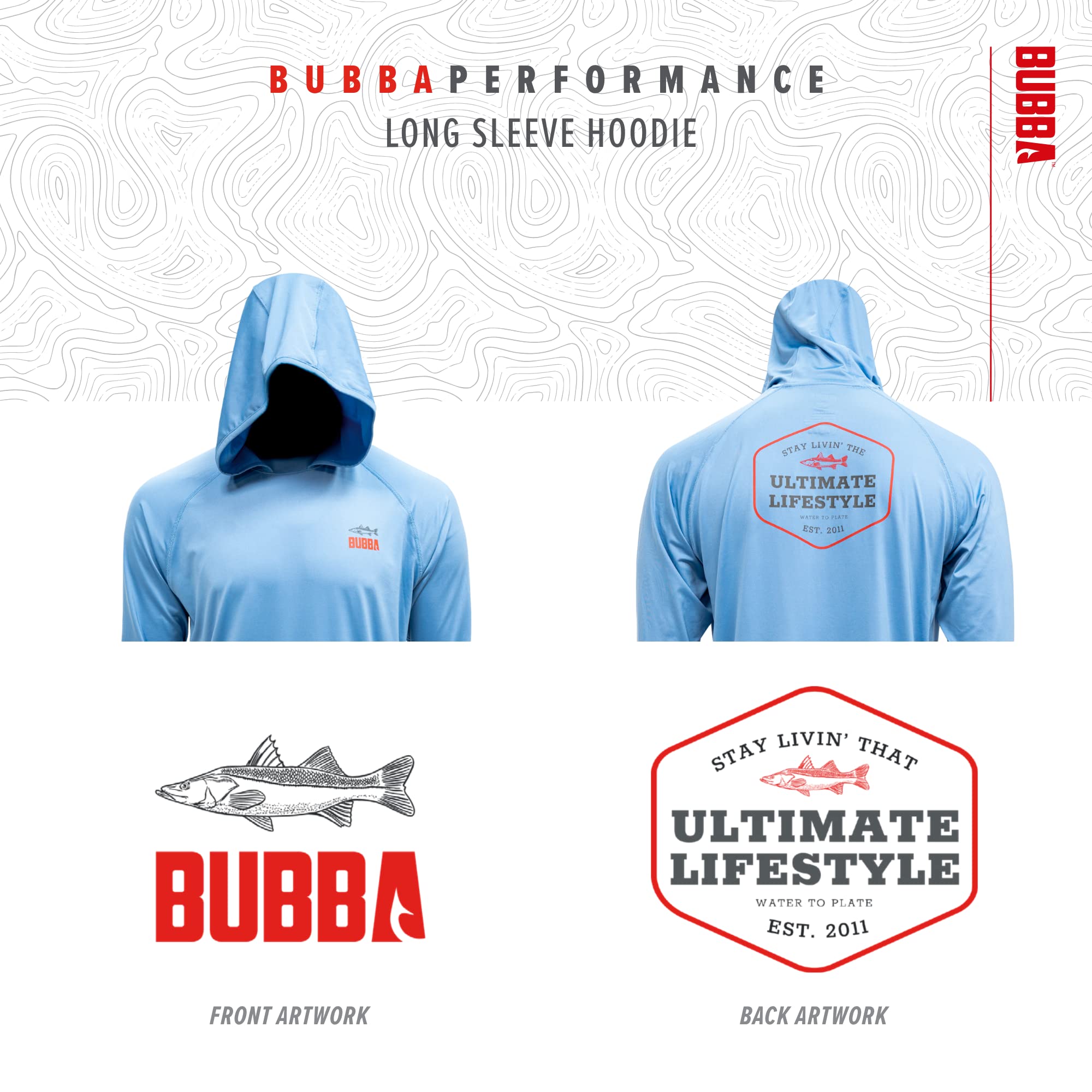 BUBBA Ultimate Performance Lifestyle Pullover with Hood - UPF 50+ UV Sun Protection - Moisture Wicking - Fishing, Hiking - Image 5