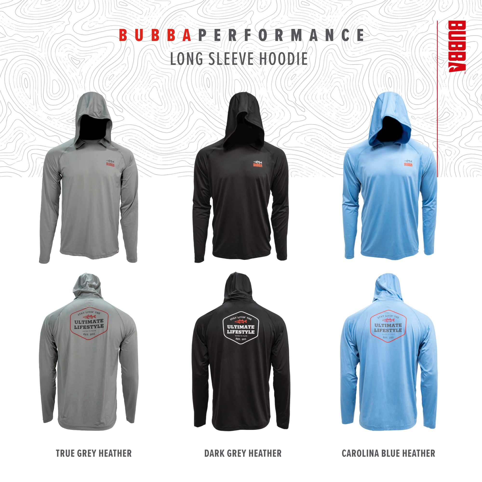 BUBBA Ultimate Performance Lifestyle Pullover with Hood - UPF 50+ UV Sun Protection - Moisture Wicking - Fishing, Hiking - Image 6