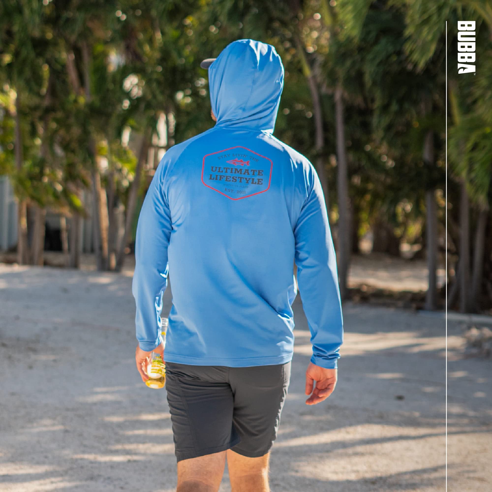 BUBBA Ultimate Performance Lifestyle Pullover with Hood - UPF 50+ UV Sun Protection - Moisture Wicking - Fishing, Hiking - Image 8
