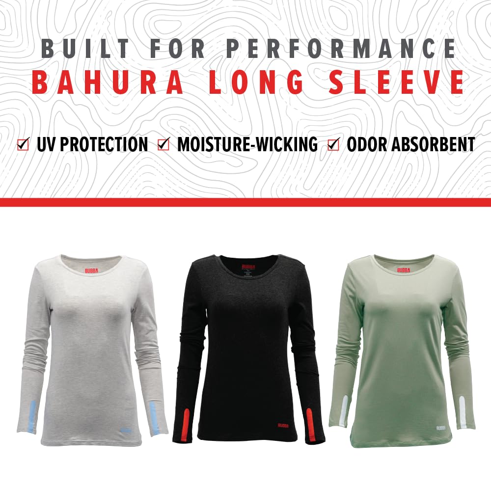 BUBBA Women's Bahura Long Sleeve Fishing Shirt with Moisture-Wicking, Relaxed Fit, Bamboo Materials, for Fishing, Outdoors - Image 6